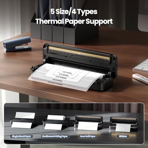 Phomemo M834 300 DPI Portable Thermal Printer Bluetooth 8.5" x 11"
