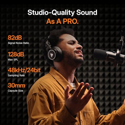 MAONO PD200WT Dynamic Microphone USB, Wireless & XLR Connectivity with Noise Reduction and Volume Control