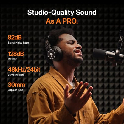 MAONO PD200WT Dynamic Microphone USB, Wireless & XLR Connectivity with Noise Reduction and Volume Control