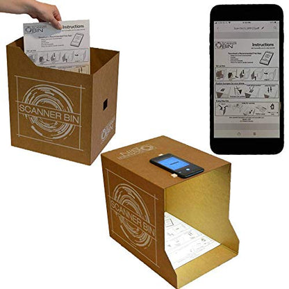 Scanner Bin 9" x 13" x 12" Easy Setup Scanner 12800 dpi Wireless Document Scanner