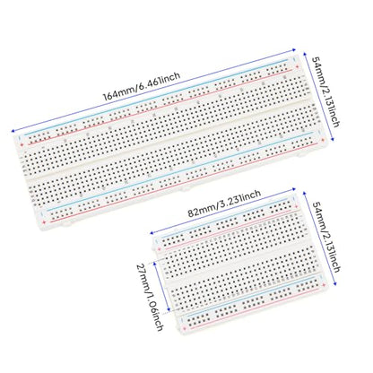 ELEGOO 2PCS 830 Point & 2PCS 400 Point Solderless Prototype PCB Board Kit