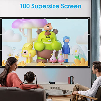 Frocopo 100 Inch Projection Screen Model Number 100 inch Projector Screen Wall Mount Manual 160° Viewing Angle