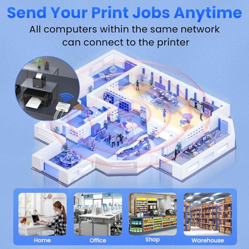 xiiaozet USB Port 3 Units Network Print Server 3.94 x 2.76 x 1.18 inches