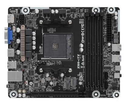 ASRock DeskMeet X300 Mini PC Barebone Kit - AMD AM4 Socket, Ryzen 5000-3000G Support, DDR4-3200MHz, PCIe 3.0 x16, Dual M.2, 500W PSU