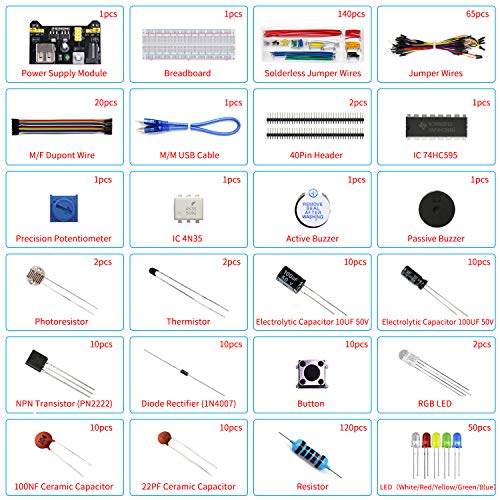 REXQualis 400pcs Electronics Component Fun Kit Model 4328435175