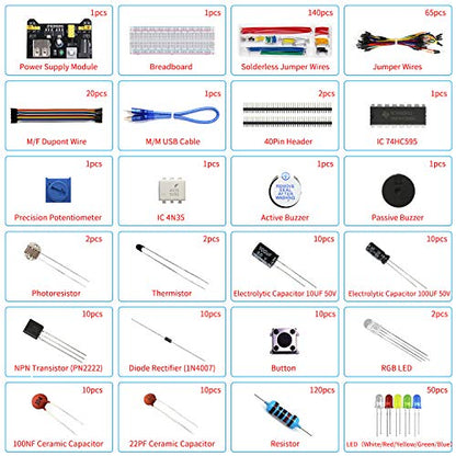 REXQualis 400pcs Electronics Component Fun Kit Model 4328435175