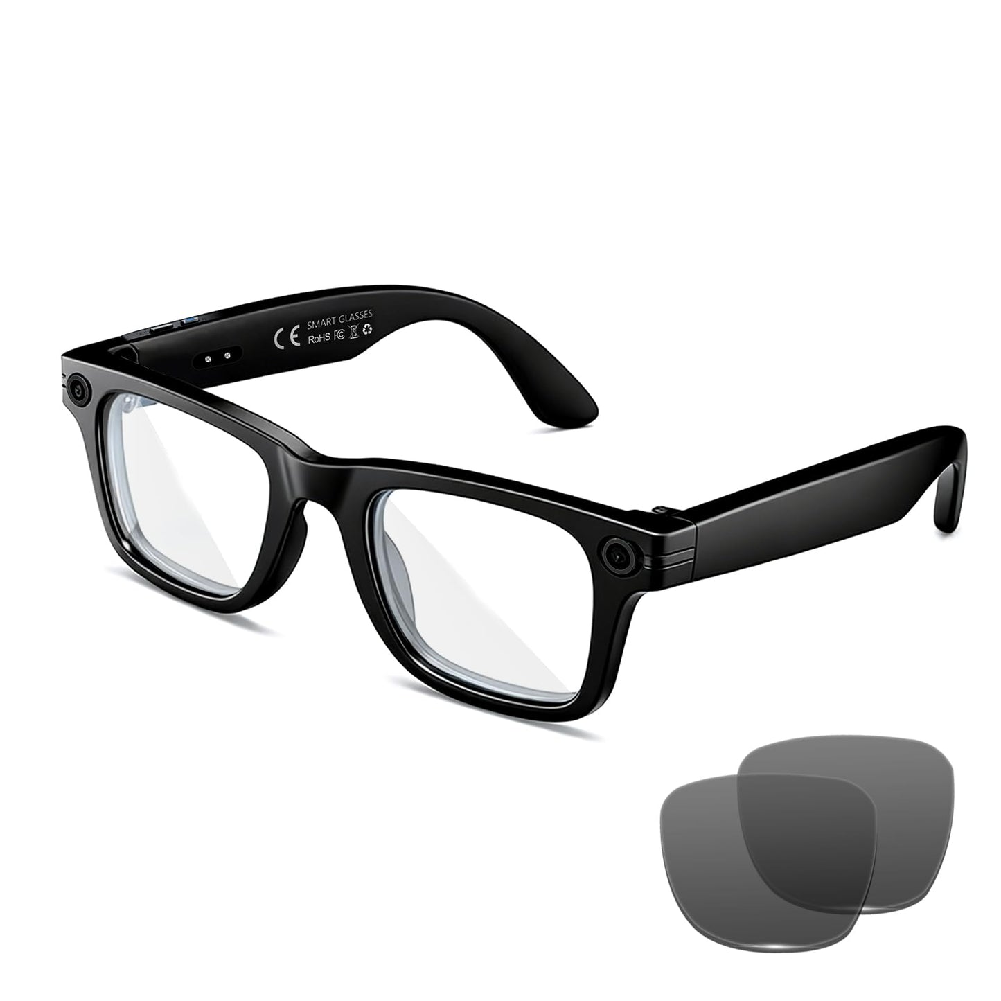 KWENRUN 1 Count KWENRUN Gen 4 Smart Glasses Bluetooth Hands-Free Calls Real-Time Translation Object Recognition Waterproof