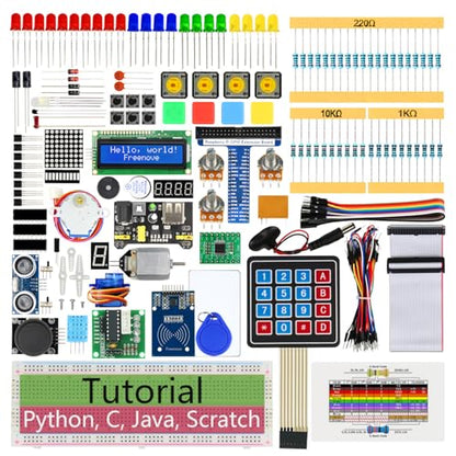 Freenove RFID Starter Kit, 204 Items, Raspberry Pi Compatible Models: 5, 400, 4B, 3B+, 3B, 3A+, 2B, 1B+, 1A+, Zero 2 W, Zero W, Zero