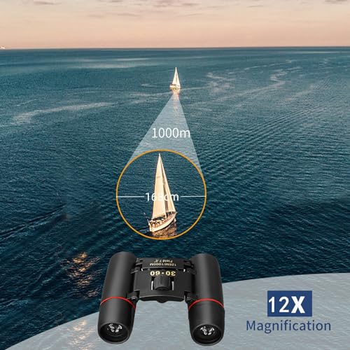 QICBIUD Compact Binoculars Model 01 12x Magnification 21mm Objective Lens Roof Prism Portable