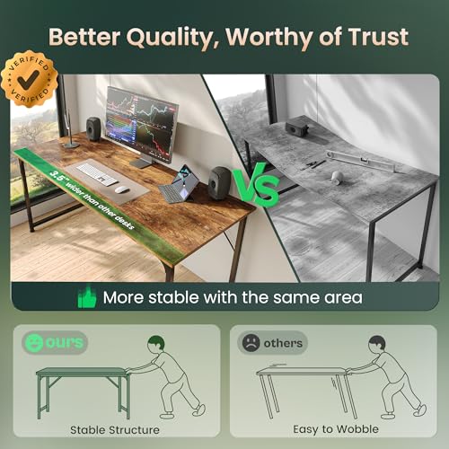 Huuger 55 Inch 55 inch Desk Limited Home Office Study Desk