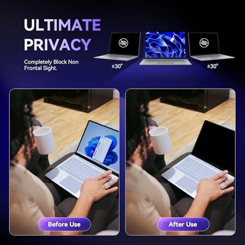 BROPGOD 13.5 Inch Surface Laptop Privacy Screen Filter - High Clarity Screen Protector with Anti-Glare, Anti-Fingerprint, and Scratch Resistant Features