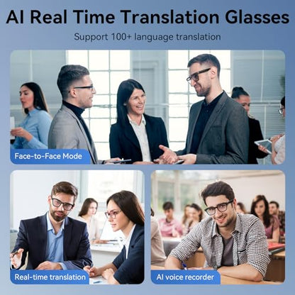 Amwentu 32GB V03 Smart Glasses Bluetooth Pure Black