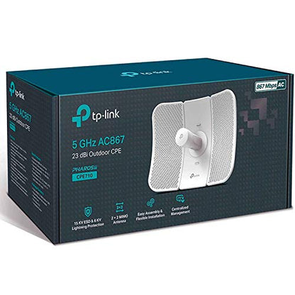 TP-Link CPE710 5GHz 867Mbps Long-Range Outdoor CPE with IP65 Weatherproofing