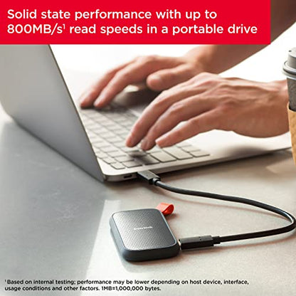 SanDisk 1TB SDSSDE30-1T00-G26 External SSD, USB 3.2 Gen 2, 800MB/s, 2.5"