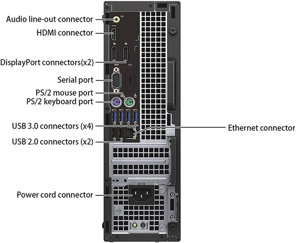 Dell OptiPlex 5040 SFF Computer Tower, Intel Core i5-6500T, 8GB RAM, 256GB SSD, 1920x1080, Windows 11 Pro
