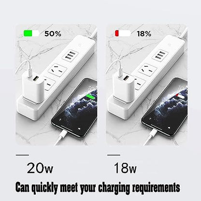 DENGWENQIANG 20W Dual Port USB Type A and USB Type C Wall Charger OFS-391