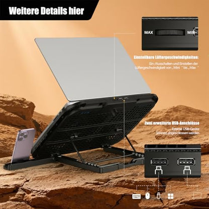 AISUNKUTECH 13.4" x 10.1" F3 Ultra Black Cooling Pad