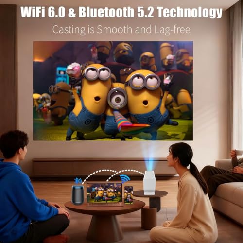 XENPONAD N6-2'' (ANDROID TV) 1280x720 260 ANSI Lumens LED Tabletop Mini Projector