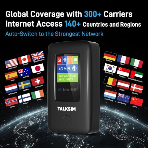 TALKSIM 10GB Data Model MF67 Cellular 4G LTE Portable Wi-Fi Hotspot