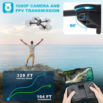 Hiturbo S20 1080p Quadcopter Remote Control Drone with 360 Degree Flip and Wi-Fi Connectivity