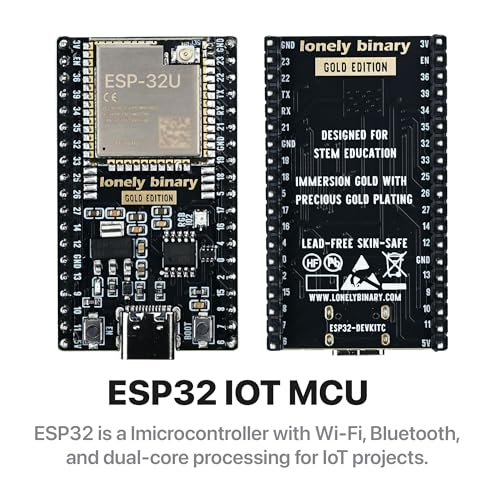 LONELY BINARY 3-Pack ESP32 External IPEX Antenna Edition Dual-Core MCU with Bluetooth and Wi-Fi Connectivity