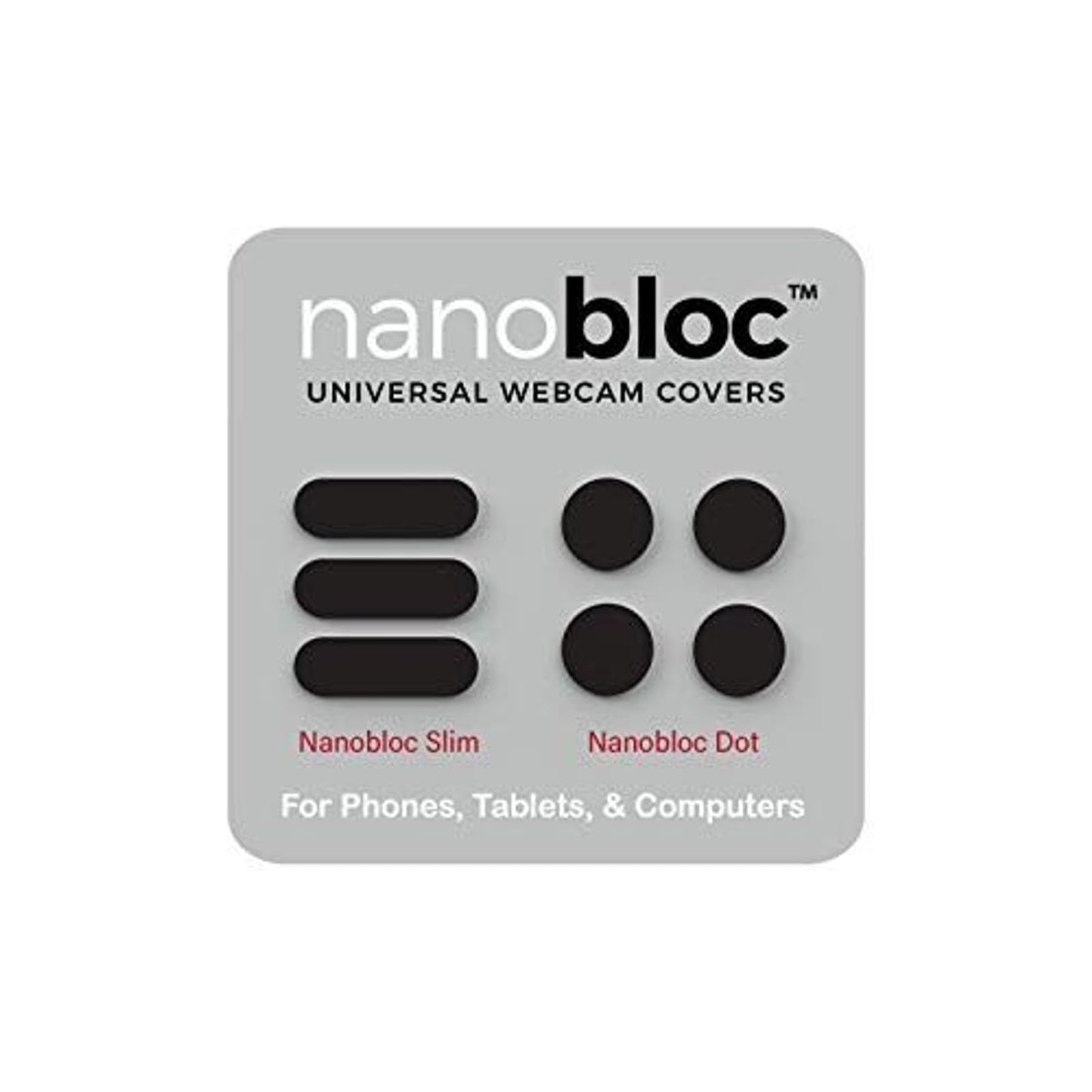 Eyebloc 7-Piece Nanobloc Universal Webcam Cover Kit - USB Compatible Webcam Privacy Covers