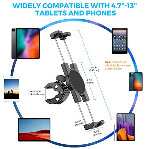 KDD 8.46x4.13x1.96 inches fdgr01 Handlebar Mount Water Resistant Adjustable Tablet Holder