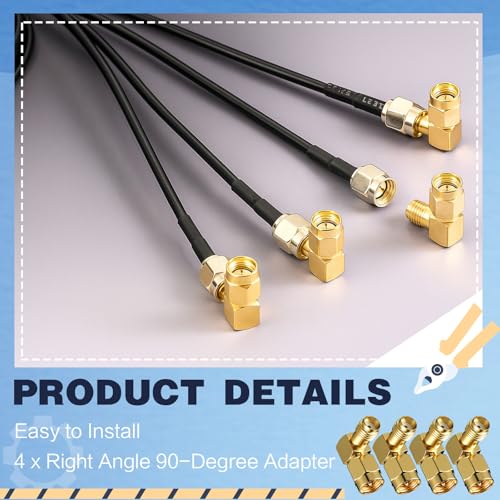 FairySandy 5 Pcs Coaxial Antenna QIA-FairySandy-1061 6000 MHz Indoor Outdoor SMA