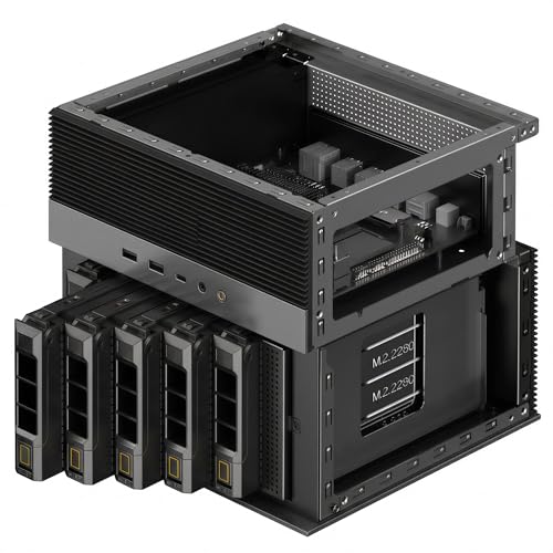 ZIMA CUBE 9.4"x8.7"x8.6" 6-Bay NAS System, Intel Core i3-1215U, 256GB SSD, Dual TBT4, Dual 2.5GbE, PCIe Expansion