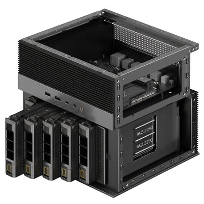ZIMA CUBE 9.4"x8.7"x8.6" 6-Bay NAS System, Intel Core i3-1215U, 256GB SSD, Dual TBT4, Dual 2.5GbE, PCIe Expansion