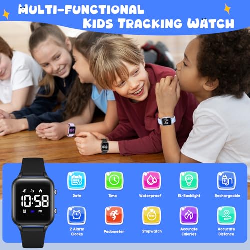 Timever 7.58 Inches L6615E-Black 240 x 240 LED Casual Activity Tracker