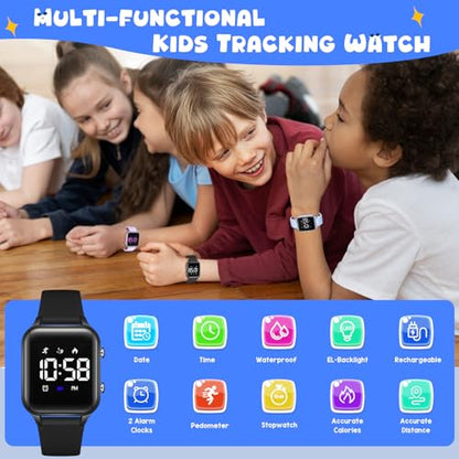 Timever 7.58 Inches L6615E-Black 240 x 240 LED Casual Activity Tracker