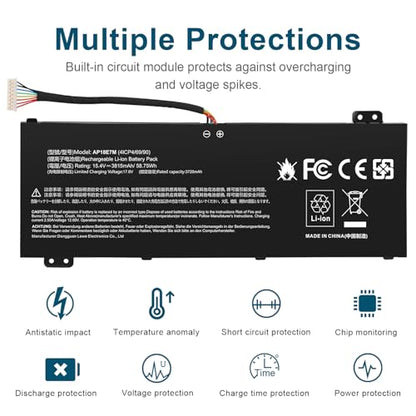 Futurebatt AP18E7M 15.4V 58.75Wh Lithium Polymer Battery