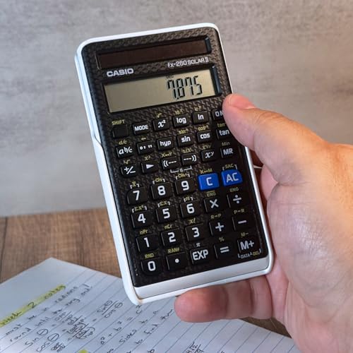 Casio 5" fx-260 SOLARII Scientific Calculator | LCD Display | Compact | Made for Educational Use