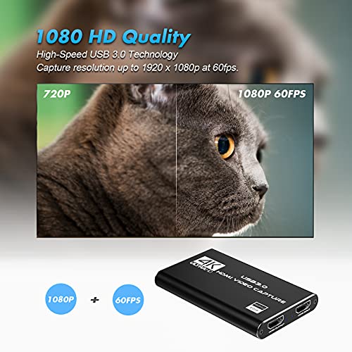 Rybozen 4K USB Capture Card V316B-FR 4K 60Hz AV Output Video Capture Device
