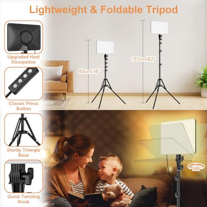 Anautin 1-Pack 15W Photography Lighting Kit with Foldable Tripod - K15-US