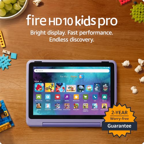 Amazon 10.1in Fire HD 10 Kids Pro Tablet 32GB HD Display 13hrs Battery Slim Case