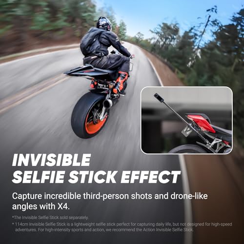 Insta360 1.5" X4 8K Waterproof 360 Action Camera - USB Connectivity