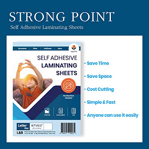 VIOLETTO 9 x 12 Inches LA20 20-Pack 4mil Clear Laminating Sheets