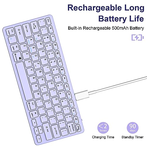 TaIYanG 11" Light Purple 281 BT Keyboard Bluetooth Wireless Keyboard