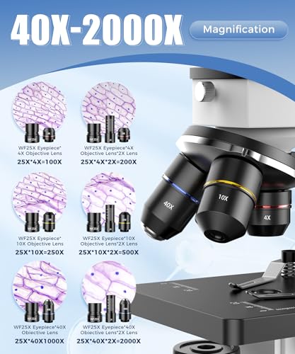 PalliPartners 5.71"L x 3.94"W x 9.84"H SWXWJ-1 2000x 240 Volts LED Compound Microscope