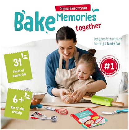 Baketivity 31-Piece Kids Baking Tools Set Model Number JRSETFBA