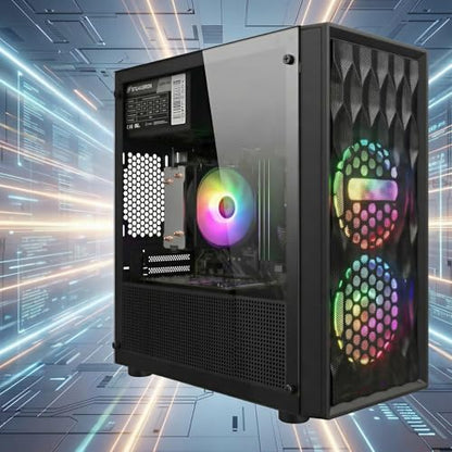 STGAubron Tower Computer ABR1722, AMD Ryzen 5 5500, 3.6GHz Max, GeForce RTX 3050 6G, 16GB DDR4, 512GB SSD, WiFi 6, Bluetooth 5.2, Windows 11 Home