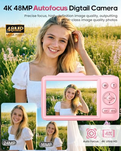 QUIOF 2.8inch F2 48MP 2160p CMOS Compact Digital Camera