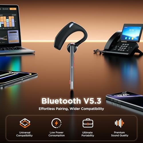 COMEXION G10 Bluetooth Headset V5.3 Wireless Noise Cancellation Earhook