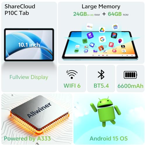 SHARECLOUD 10.1 P10C 1280x800 60Hz IPS Tablet
