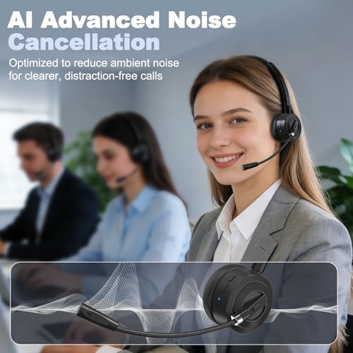 BlueFire 1x Bluetooth Headset AT055 Wireless Active Noise Cancellation for Adults