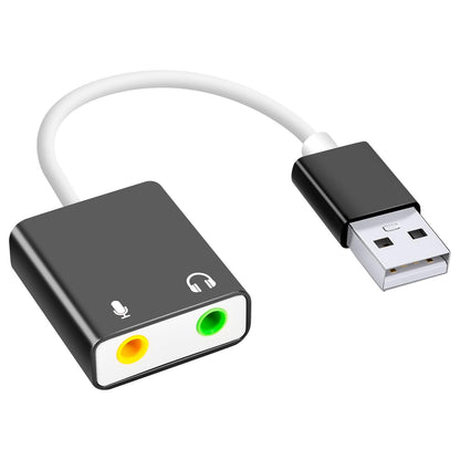 QAJOPFN USB Audio Adapter S1 Stereo 7.1 External Sound Card