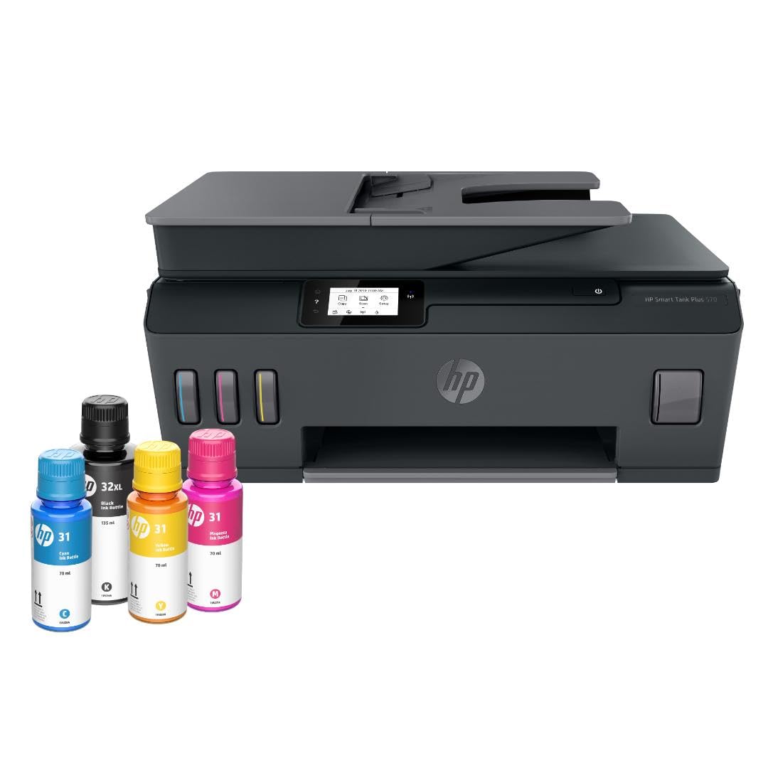 HP Smart Tank Plus 570 Multifunction Ink Tank Printer, 1920 x 1080 Resolution, LED Display, Color Output