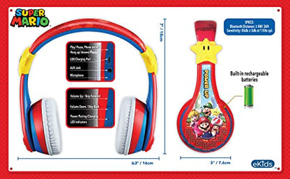 eKids 1 Count MO-B52.EXV21OL Wireless Portable Bluetooth Headphones for Children